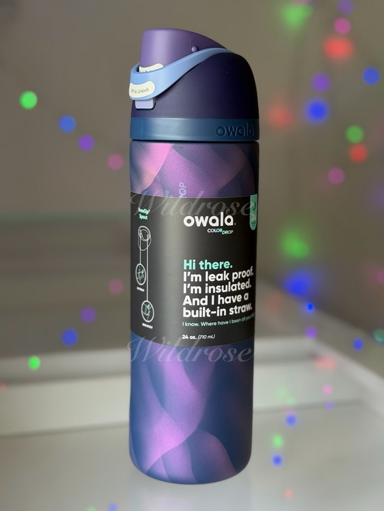 Owala Other - Owala ARCTIC STORM Purple Lavender Swirl limited edition 24OZ Freesip NWT